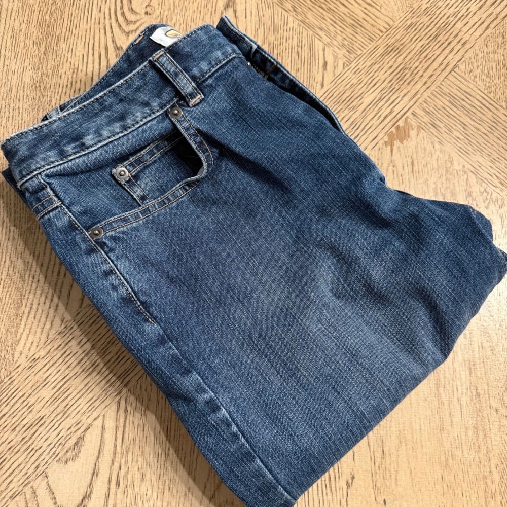 Talbots Women Blue‎ Stretch Straight Leg Jeans Medium Wash High Rise Size 6